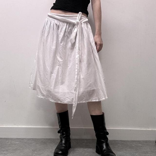 White cotton puff skirt