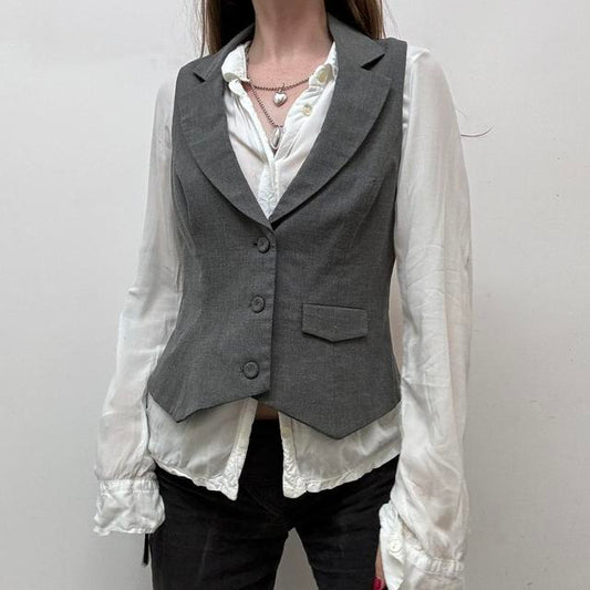 Vintage grey suit waistcoat vest
