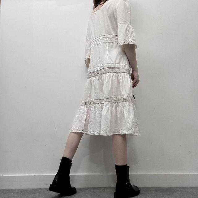 White cotton lace dress