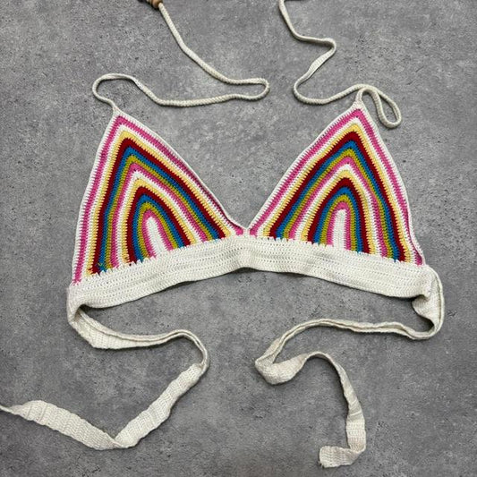Rainbow crochet bralet