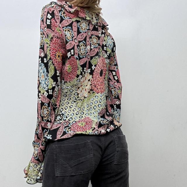 Sheer flared paisley fairy shirt
