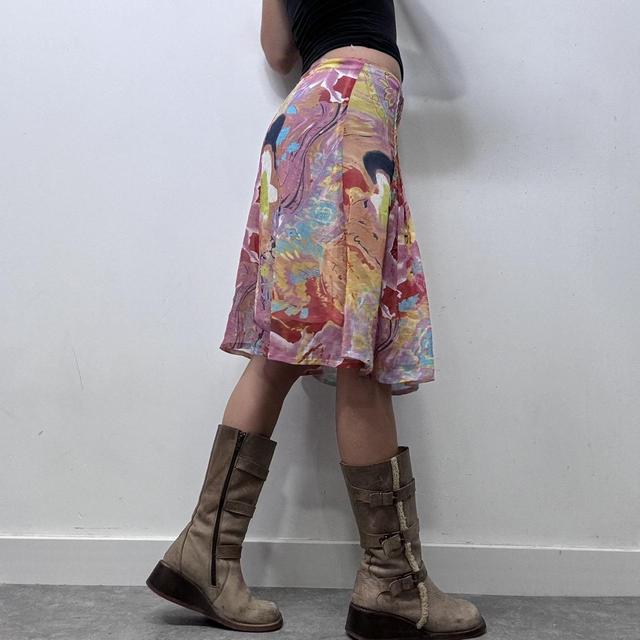 Patterned floaty fairy watercolour skirt