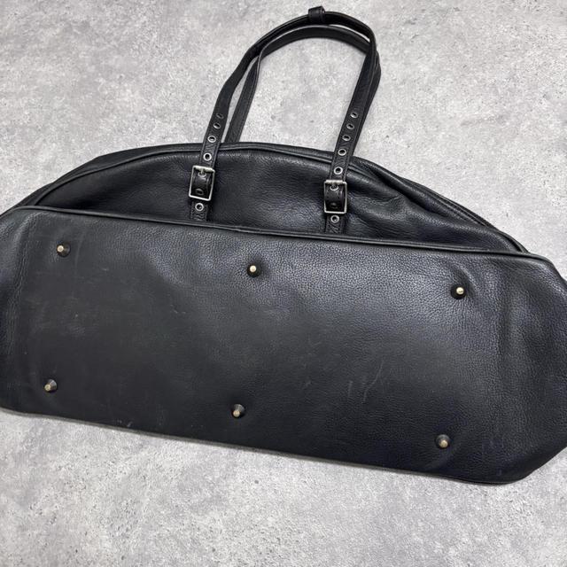 Black nike leather holdall bag