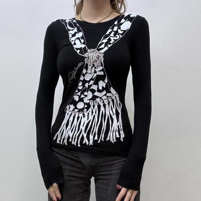 Graphic printed cavalli y2k tshirt