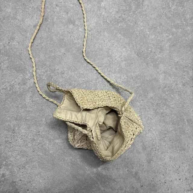 Woven straw crossbody bag
