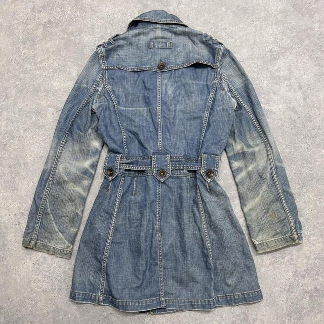 Distressed denim y2k jacket