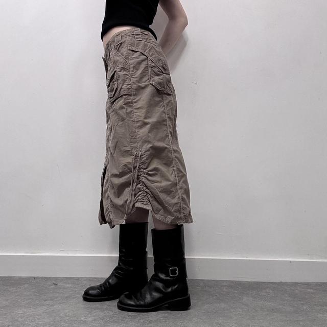 Cargo khaki puff skirt