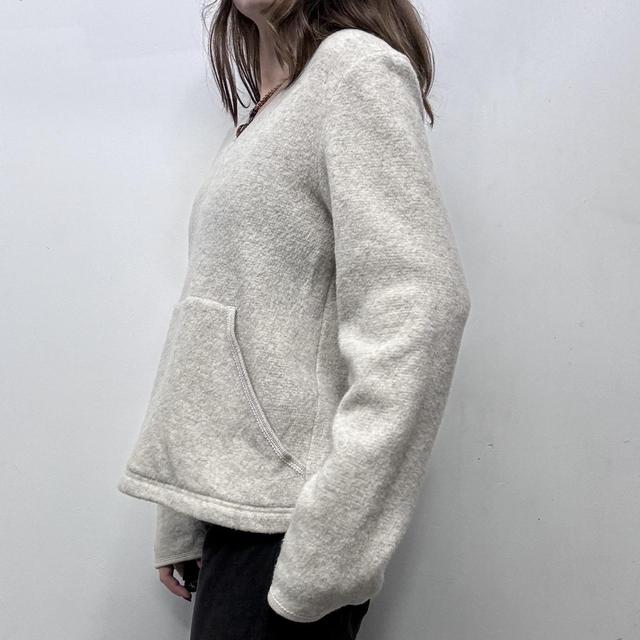 Cream knitted slouchy jumper