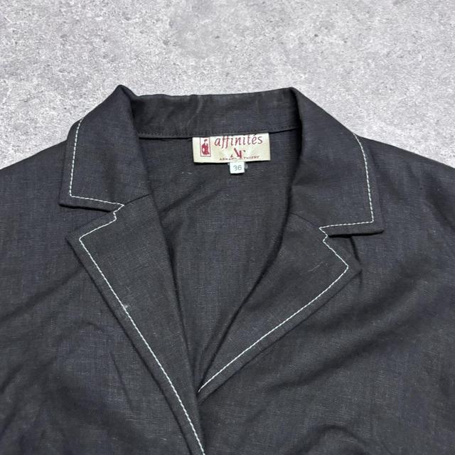 Black pinstripe flared jacket