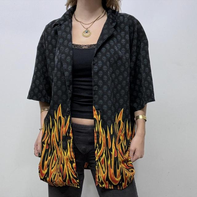 Vintage grunge flame shirt