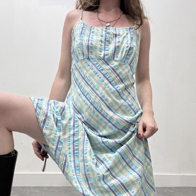 Cotton checked summer dress