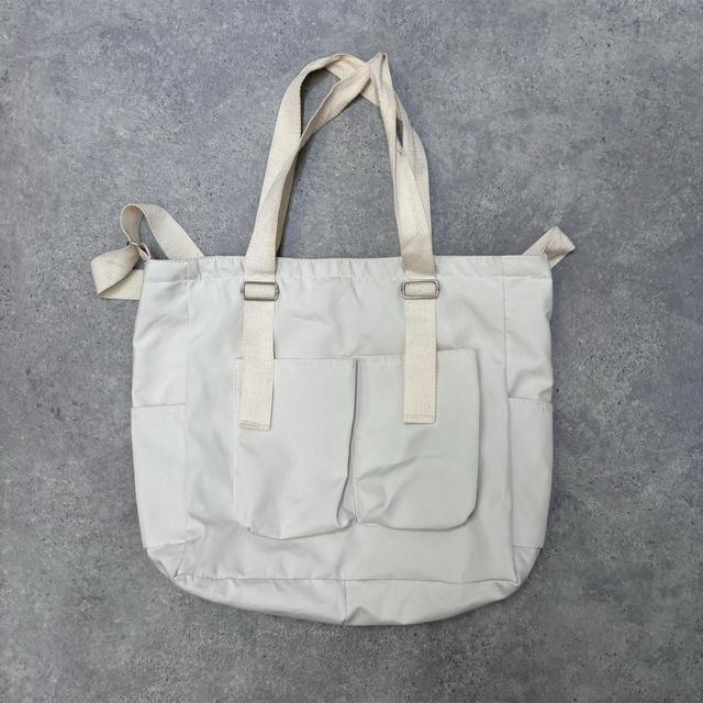 Cream cargo shoulder bag