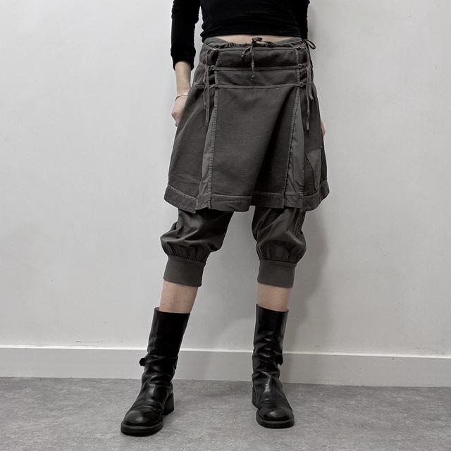 Layered cop copine cargo trouser skirt