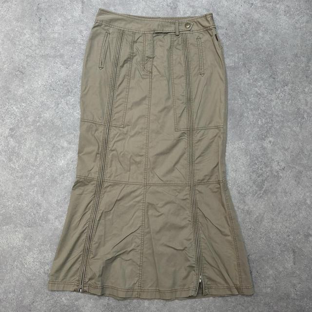 Cargo tan maxi skirt