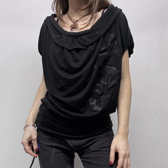 Wide neck structured Cop Copine slouchy top
