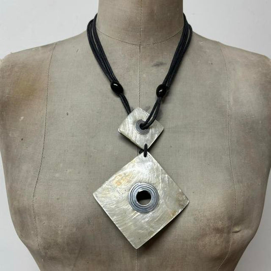 Chunky oversized square necklace