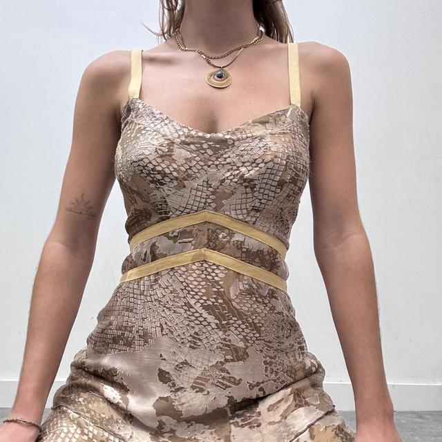 Brown silk layered bow back fairy dress