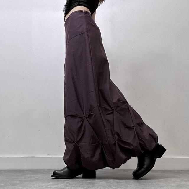 Ruched cargo maxi skirt
