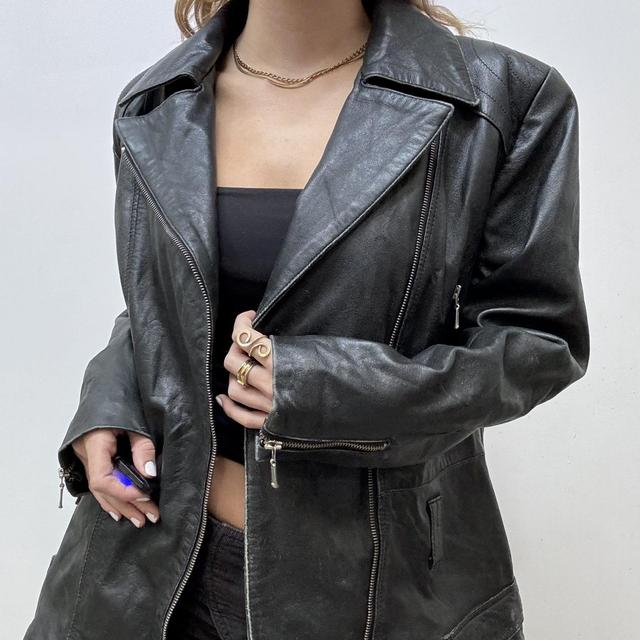 Black leather jacket