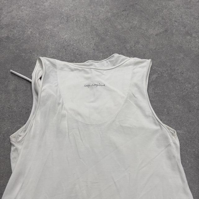 White cop copine ruffle midi dress