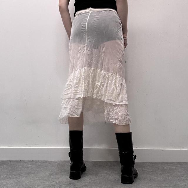 White lace sheer skirt