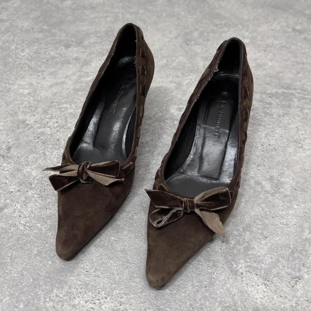 Vintage bow kitten heel y2k shoes