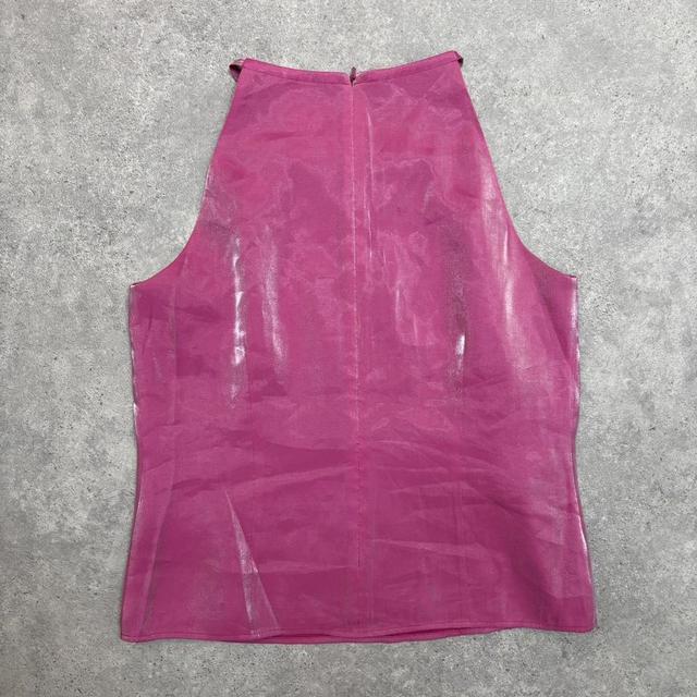 Silky pink y2k hater vest