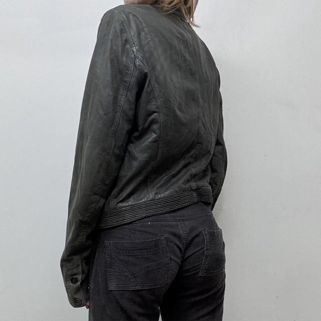 Leather grunge steampunk jacket