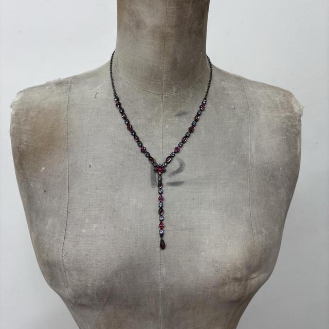 Red gemstone fairy necklace