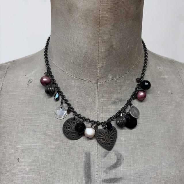 Beaded charm necklace