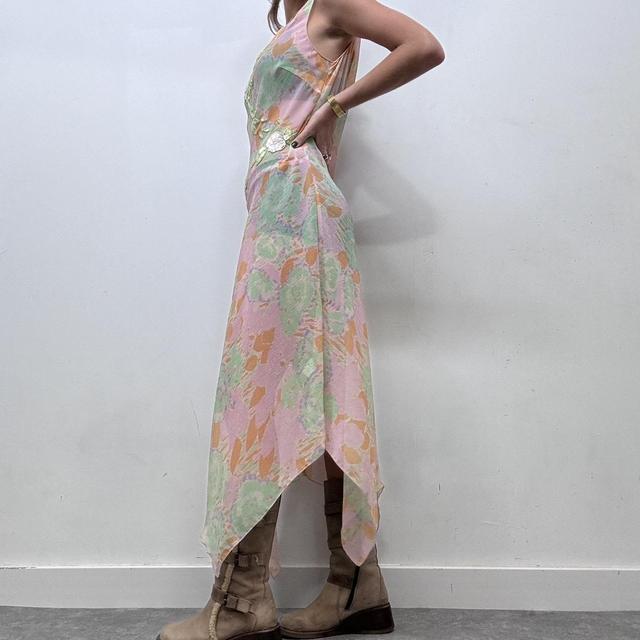 Sheer pastel floral fairy maxi dress