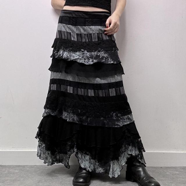 Layered lace grunge skirt
