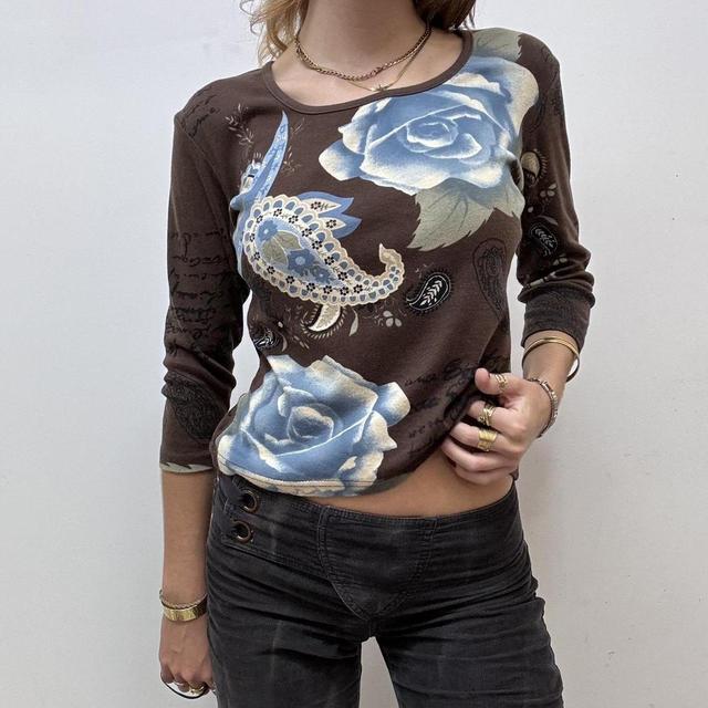 Brown graphic fairy top