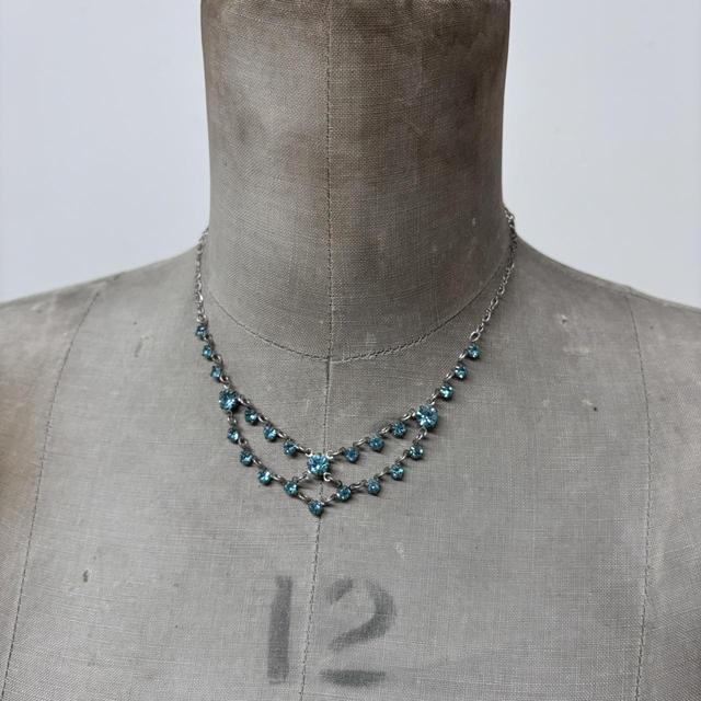 Boho gemstone chandelier necklace