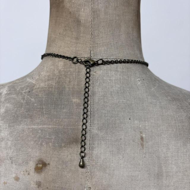 Boho hammered metal chain necklace