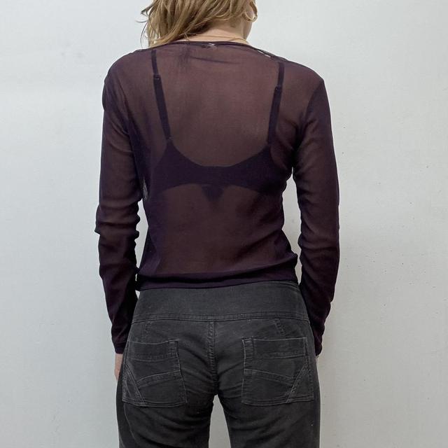 Sheer mesh floral cardigan