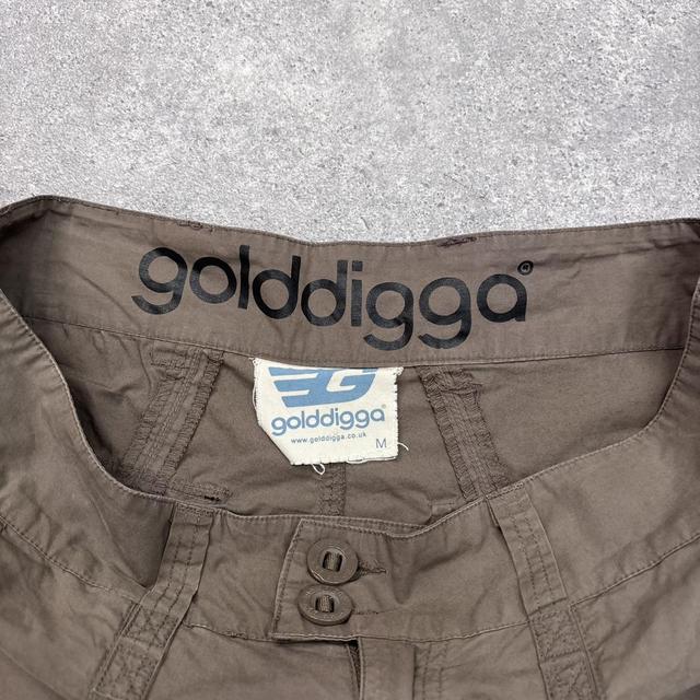 Khaki wide leg cargo pants