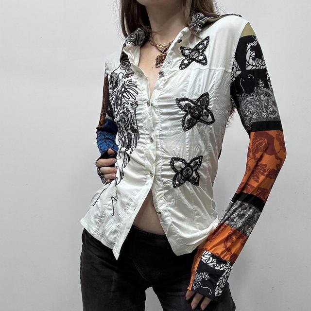 Save the queen graphic patterned shirt