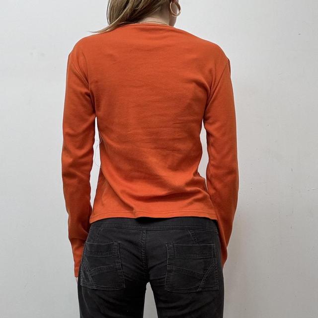 Orange long sleeve Y2K tshirt