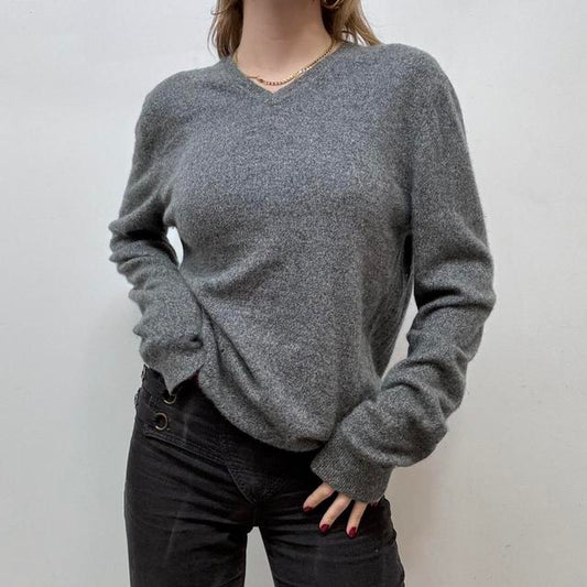 Grey slouchy cashmere jumper