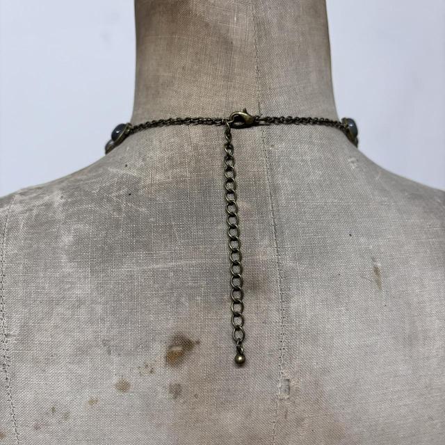 Brown resin chain chandiler necklace