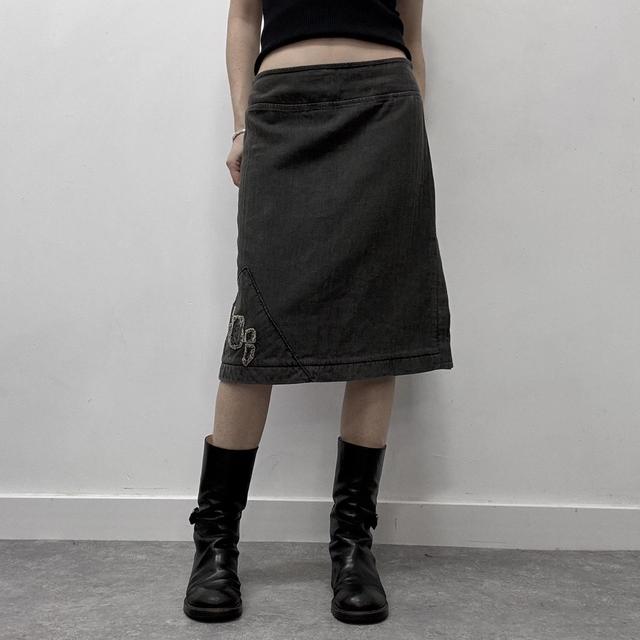 Cop copine pinstripe midi skirt