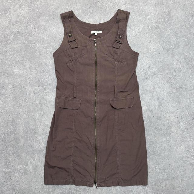 Khaki cargo mini dress