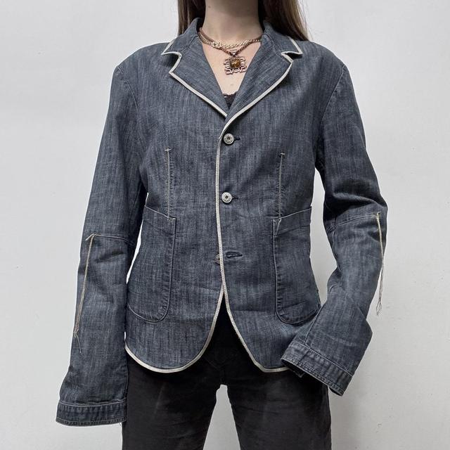 Salvage denim Marithe francois Girbaud fray jacket