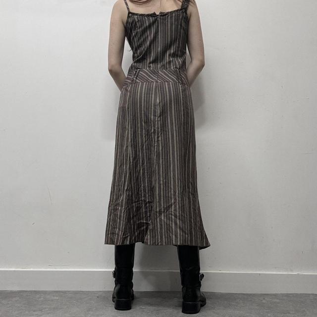 Vintage pinstripe aline maxi dress