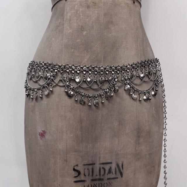 Silver metal boho waistchain