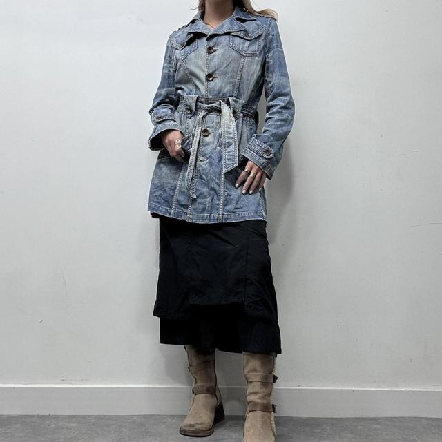 Distressed denim y2k jacket