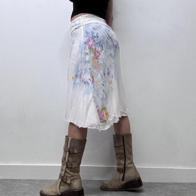 Silk floaty fairy watercolour skirt