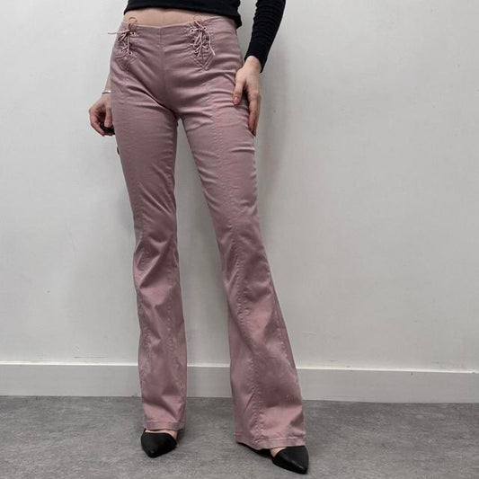 Pink corset flared jeans