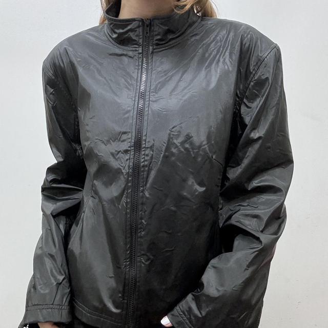 Black tech windbraker jacket